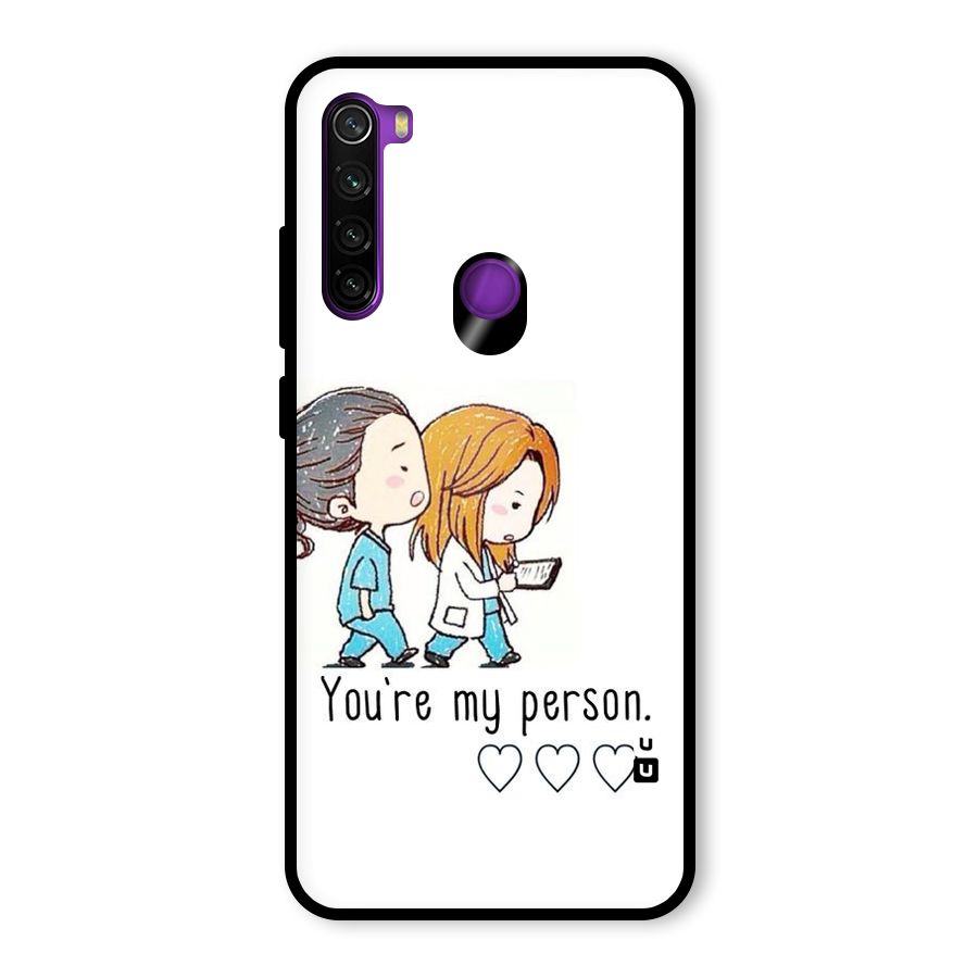 Two Friends In Coat Glass Back Case for Redmi Note 8