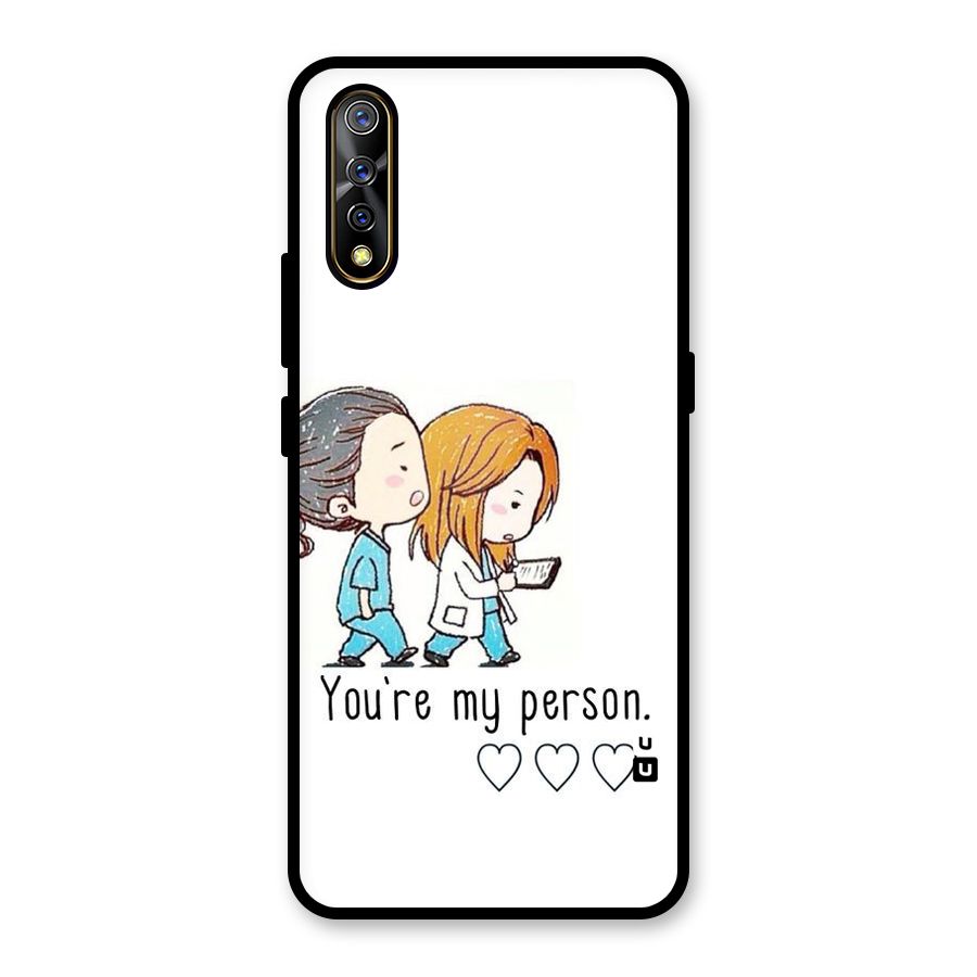 Two Friends In Coat Glass Back Case for Vivo S1