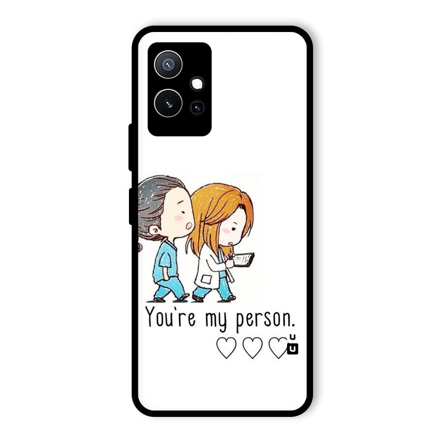 Two Friends In Coat Glass Back Case for Vivo T1 5G