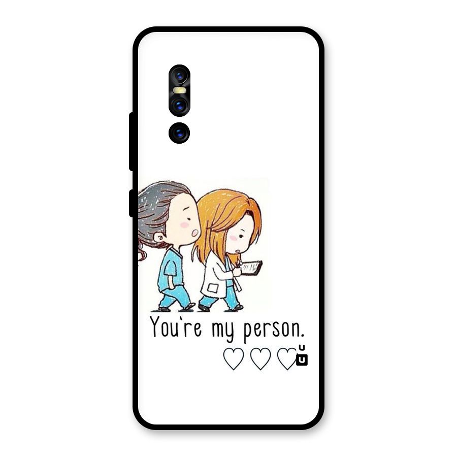 Two Friends In Coat Glass Back Case for Vivo V15 Pro