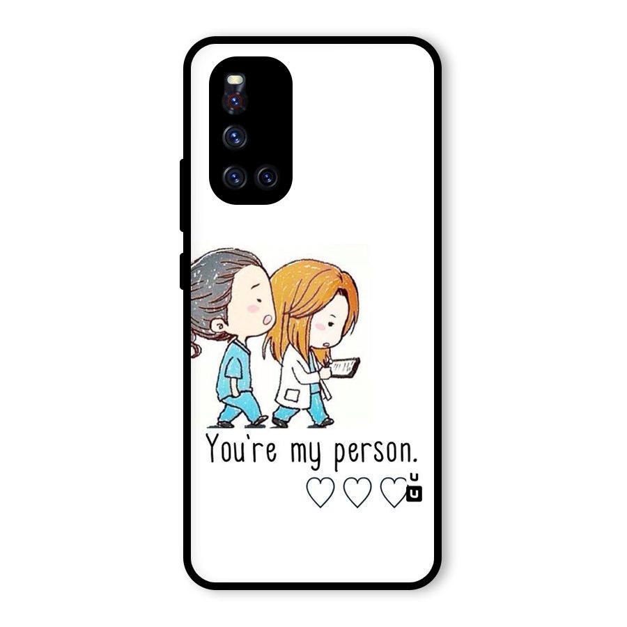 Two Friends In Coat Glass Back Case for Vivo V19