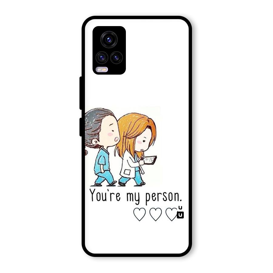 Two Friends In Coat Glass Back Case for Vivo V20