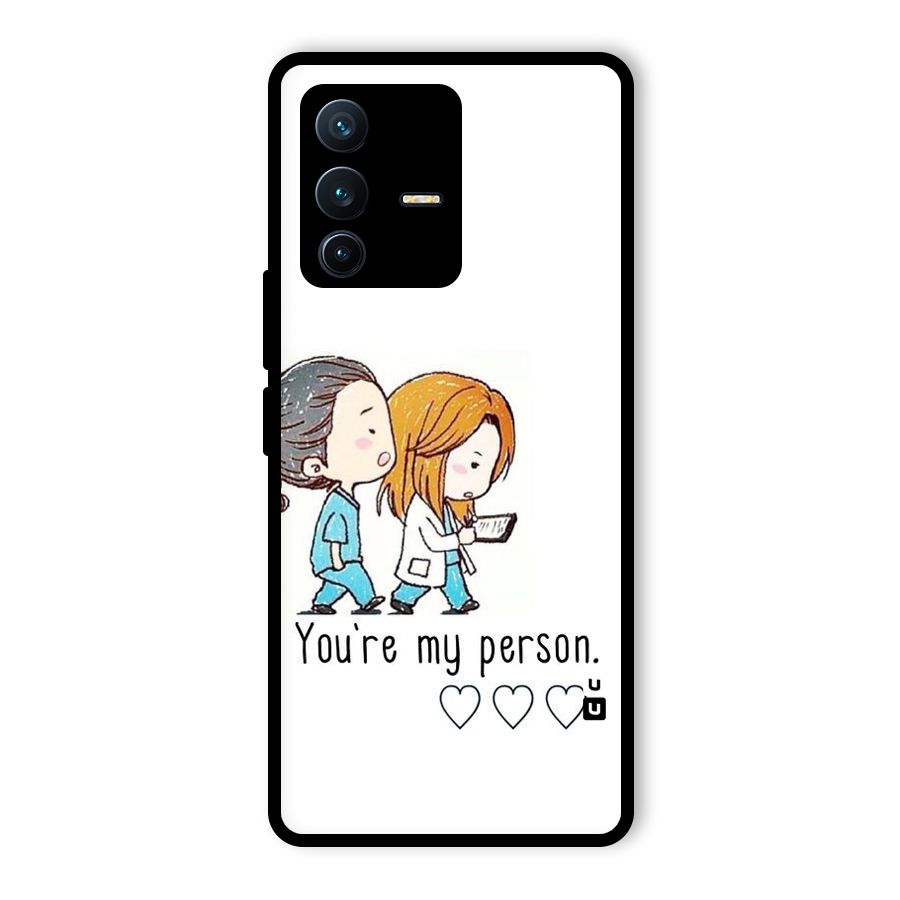Two Friends In Coat Glass Back Case for Vivo V23 Pro