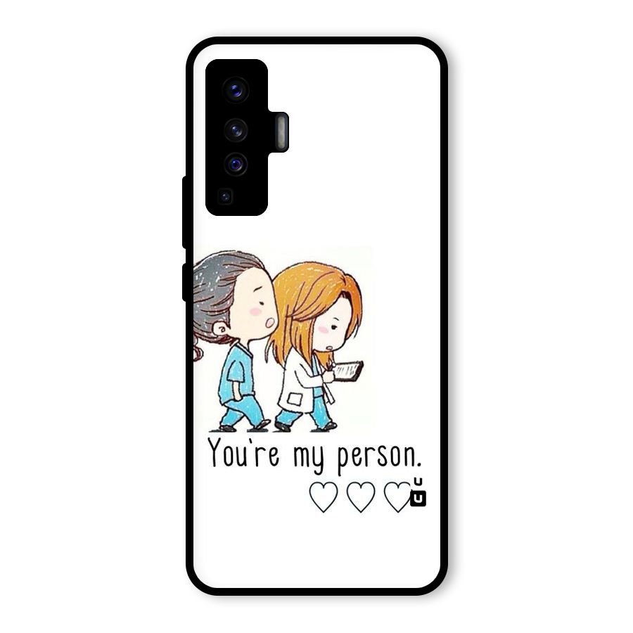 Two Friends In Coat Glass Back Case for Vivo X50