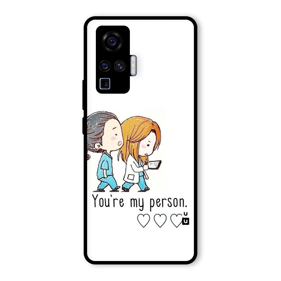 Two Friends In Coat Glass Back Case for Vivo X50 Pro