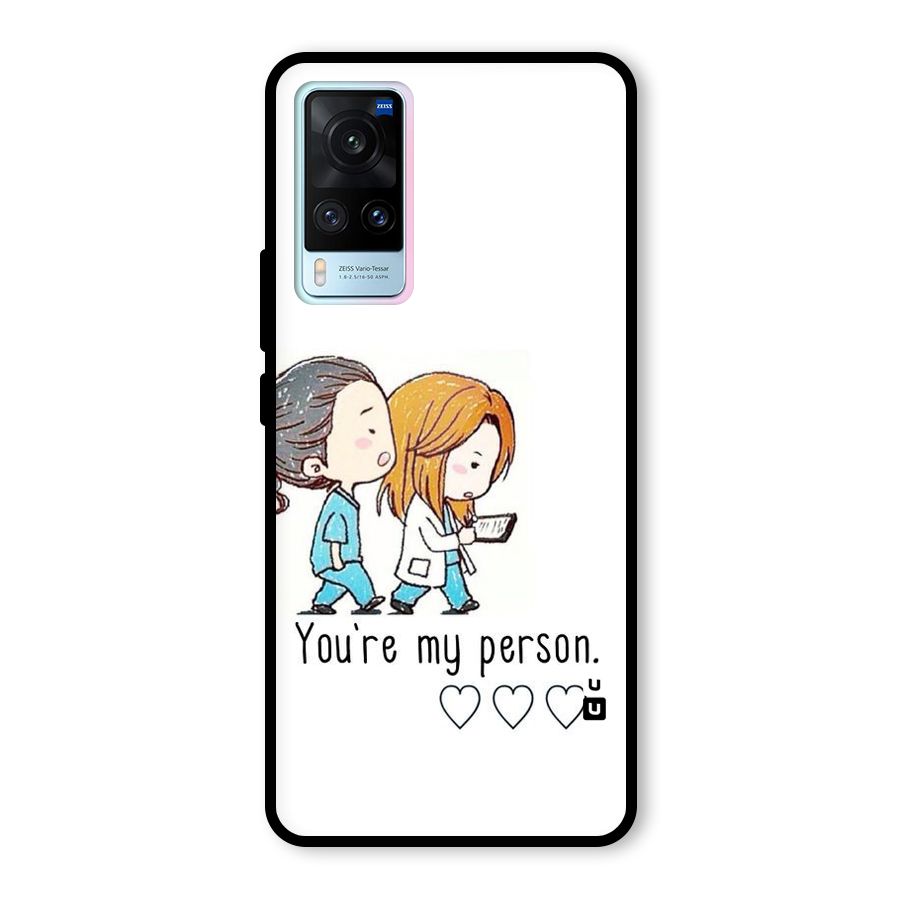 Two Friends In Coat Glass Back Case for Vivo X60