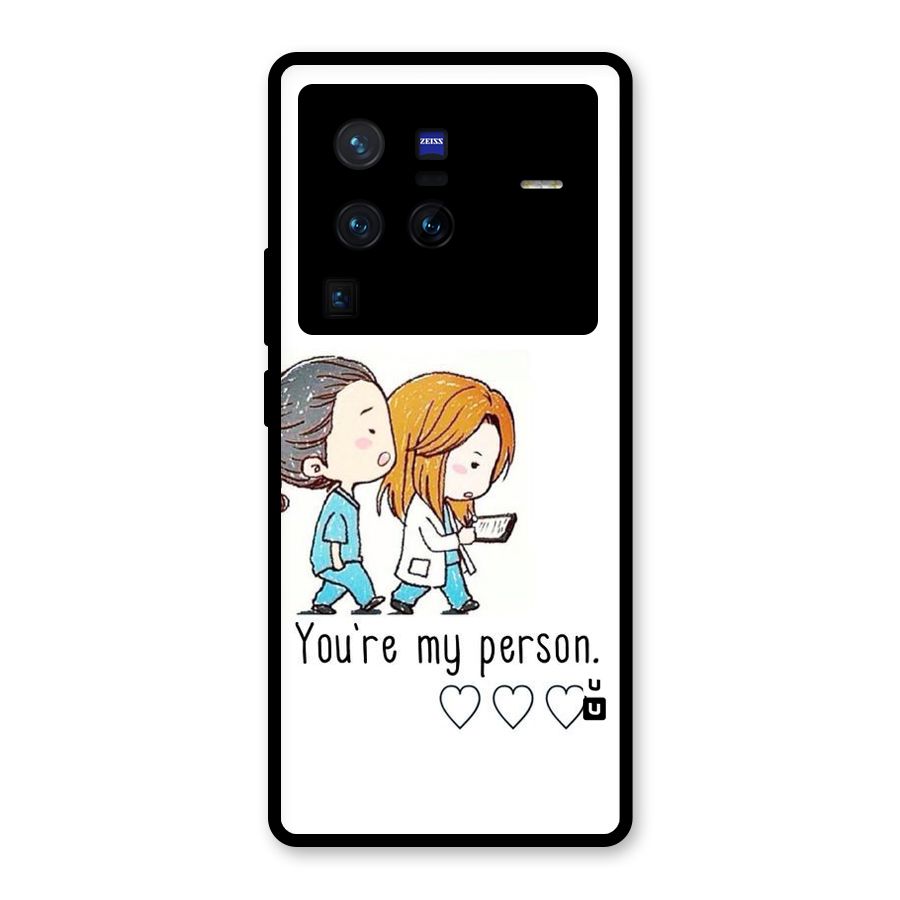 Two Friends In Coat Glass Back Case for Vivo X80 Pro