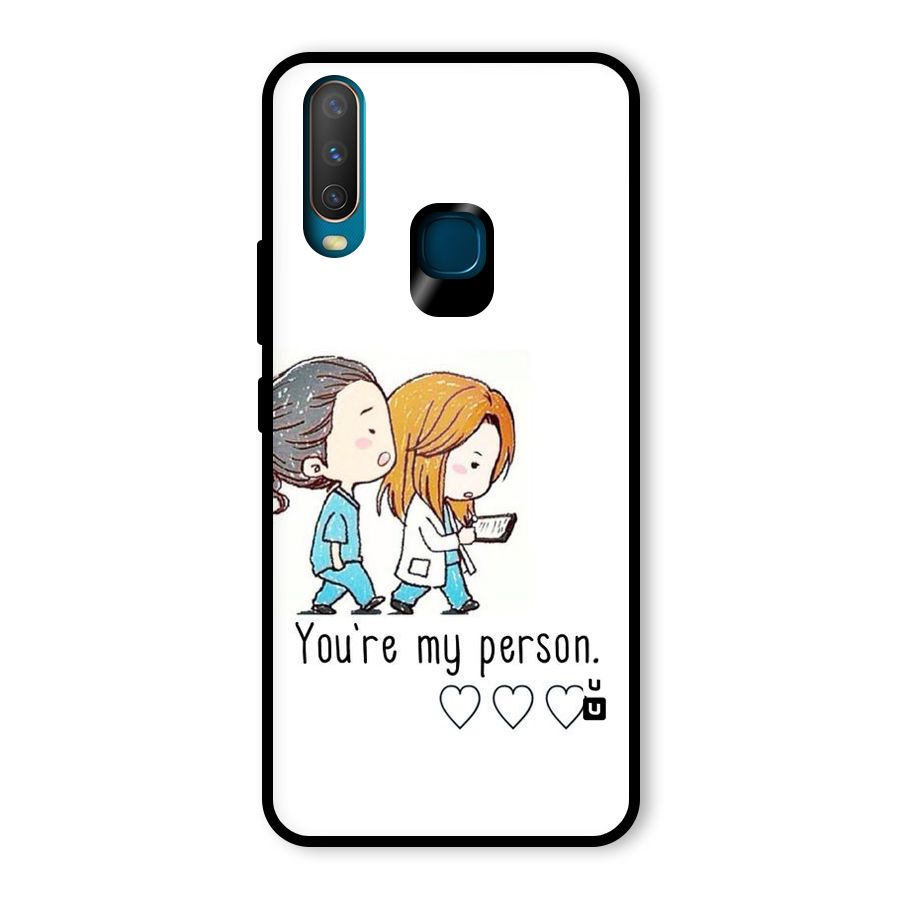 Two Friends In Coat Glass Back Case for Vivo Y17