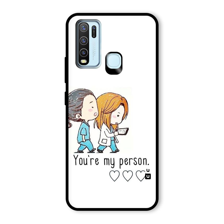 Two Friends In Coat Glass Back Case for Vivo Y30