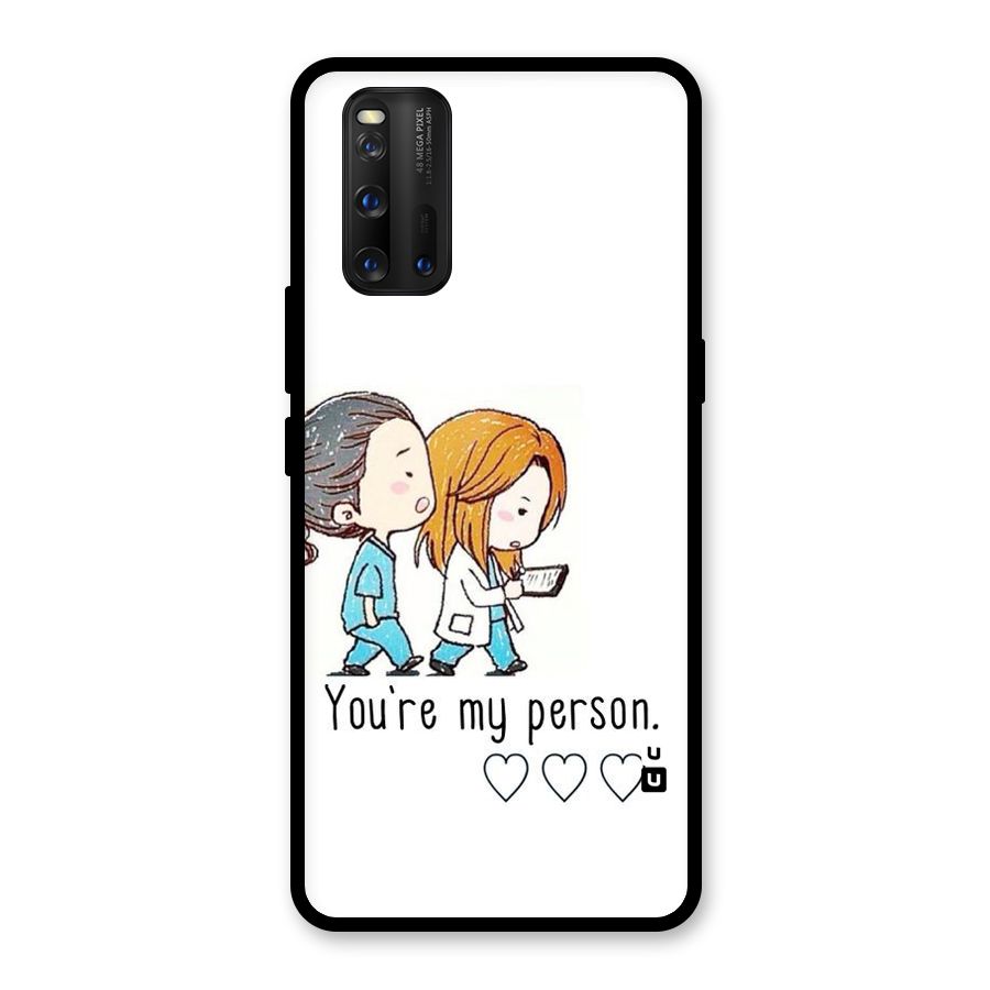 Two Friends In Coat Glass Back Case for Vivo iQOO 3