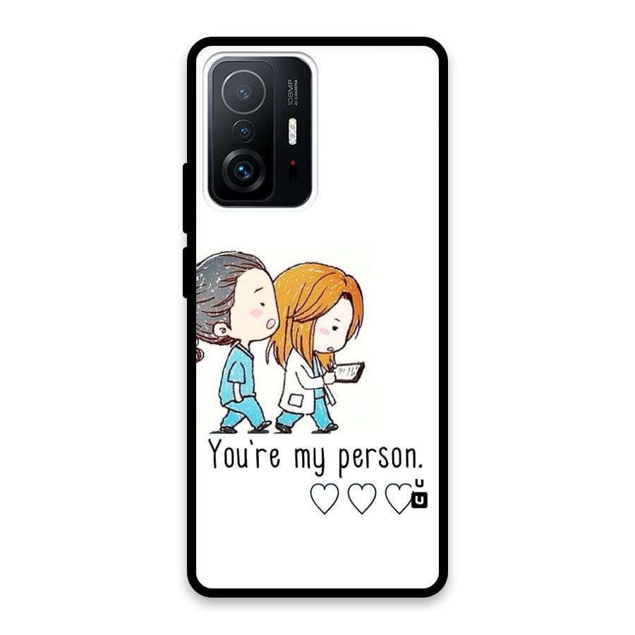 Two Friends In Coat Glass Back Case for Xiaomi 11T Pro