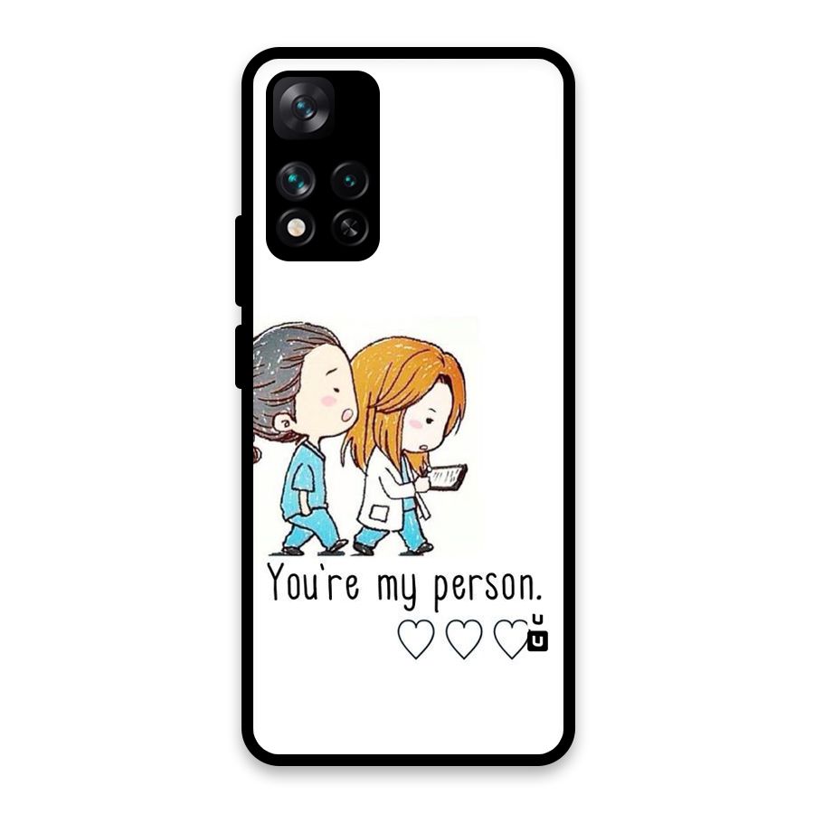 Two Friends In Coat Glass Back Case for Xiaomi 11i 5G