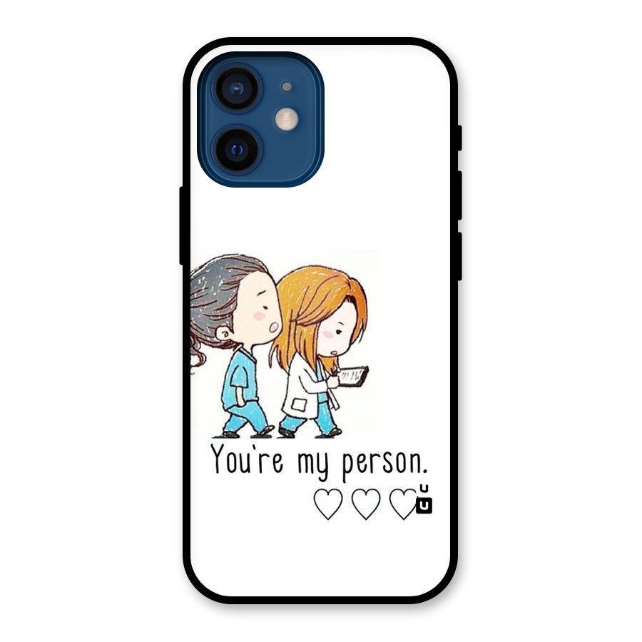 Two Friends In Coat Glass Back Case for iPhone 12 Mini