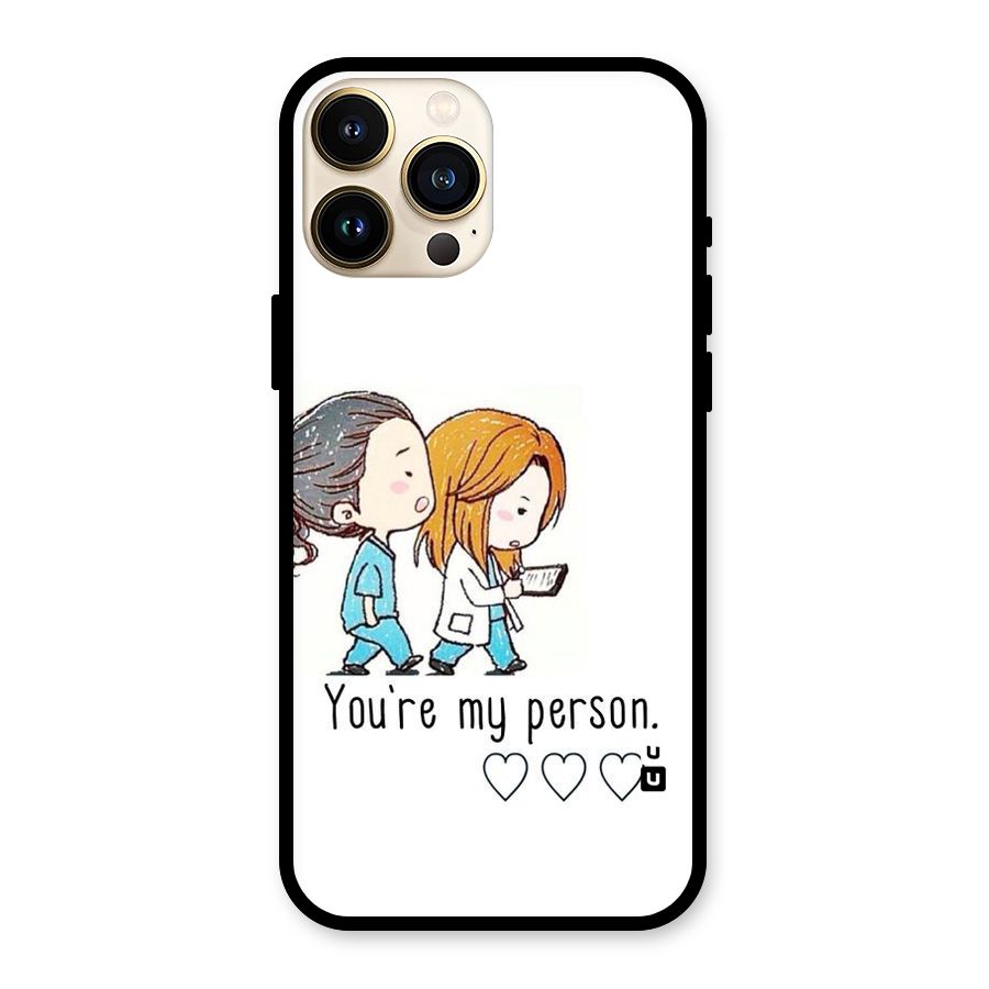 Two Friends In Coat Glass Back Case for iPhone 13 Pro Max