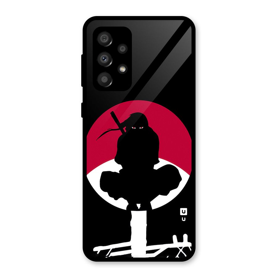Uchiha Itachi Minimalist Glass Back Case for Galaxy A32