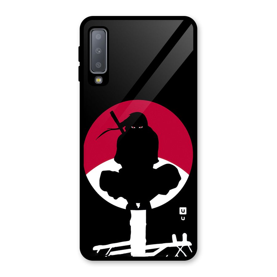Uchiha Itachi Minimalist Glass Back Case for Galaxy A7 (2018)
