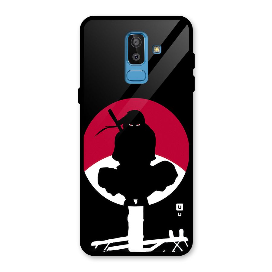 Uchiha Itachi Minimalist Glass Back Case for Galaxy J8