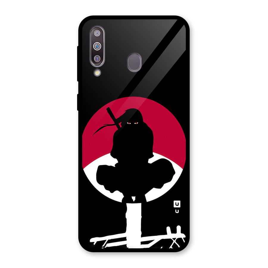 Uchiha Itachi Minimalist Glass Back Case for Galaxy M30