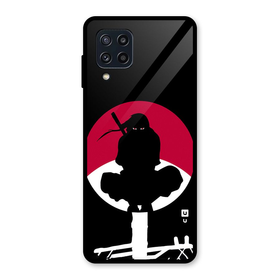 Uchiha Itachi Minimalist Glass Back Case for Galaxy M32