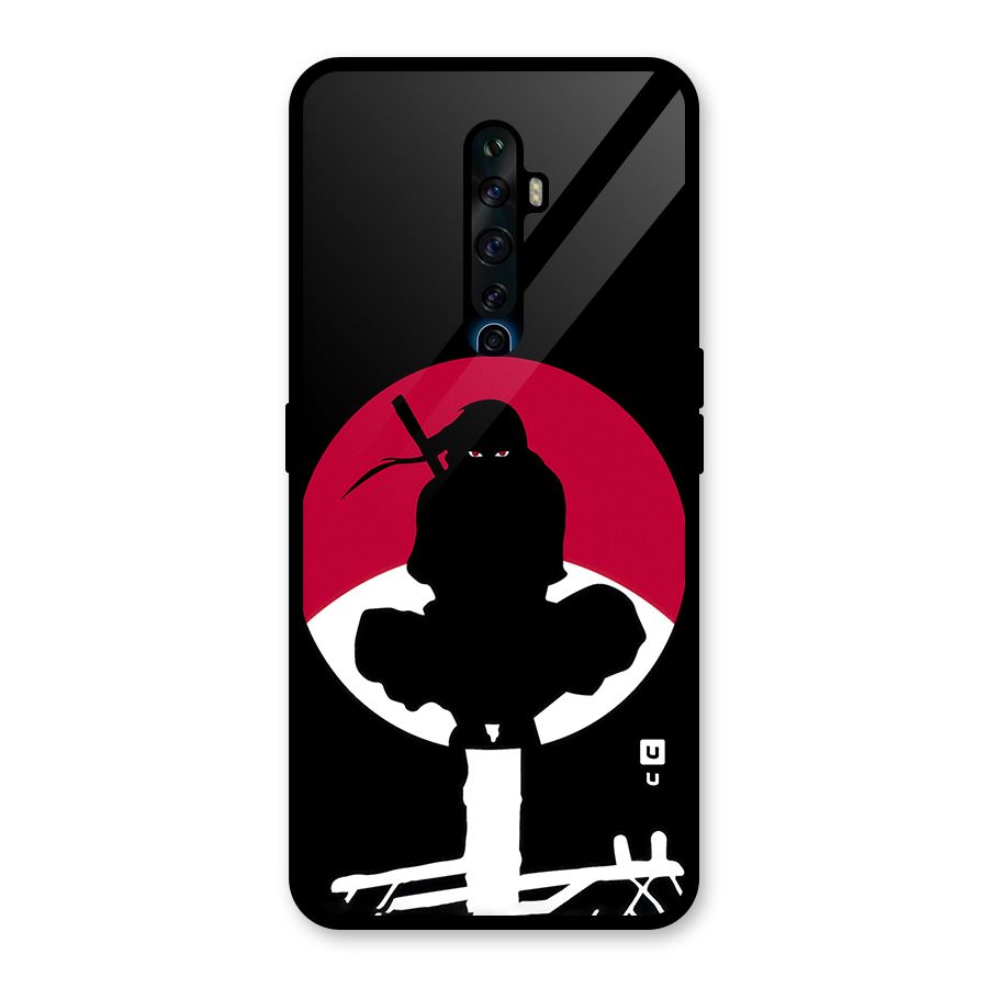 Uchiha Itachi Minimalist Glass Back Case for Oppo Reno2 F