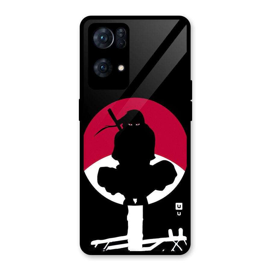 Uchiha Itachi Minimalist Glass Back Case for Oppo Reno7 Pro 5G