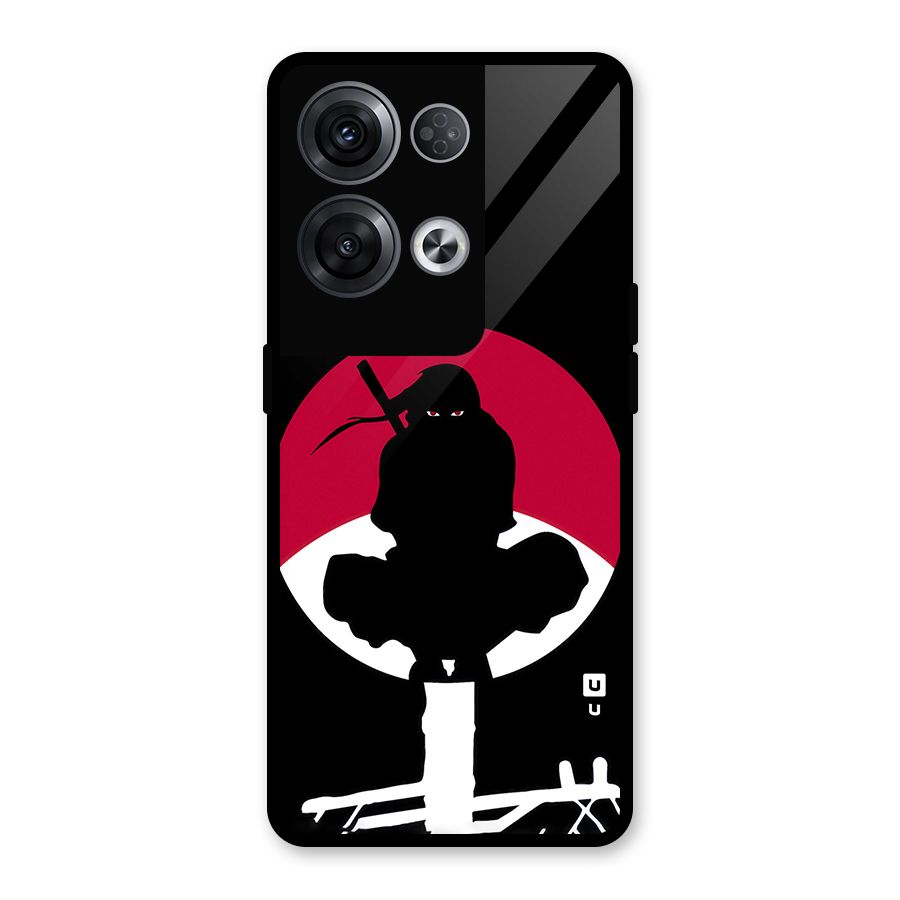 Uchiha Itachi Minimalist Glass Back Case for Oppo Reno8 Pro 5G