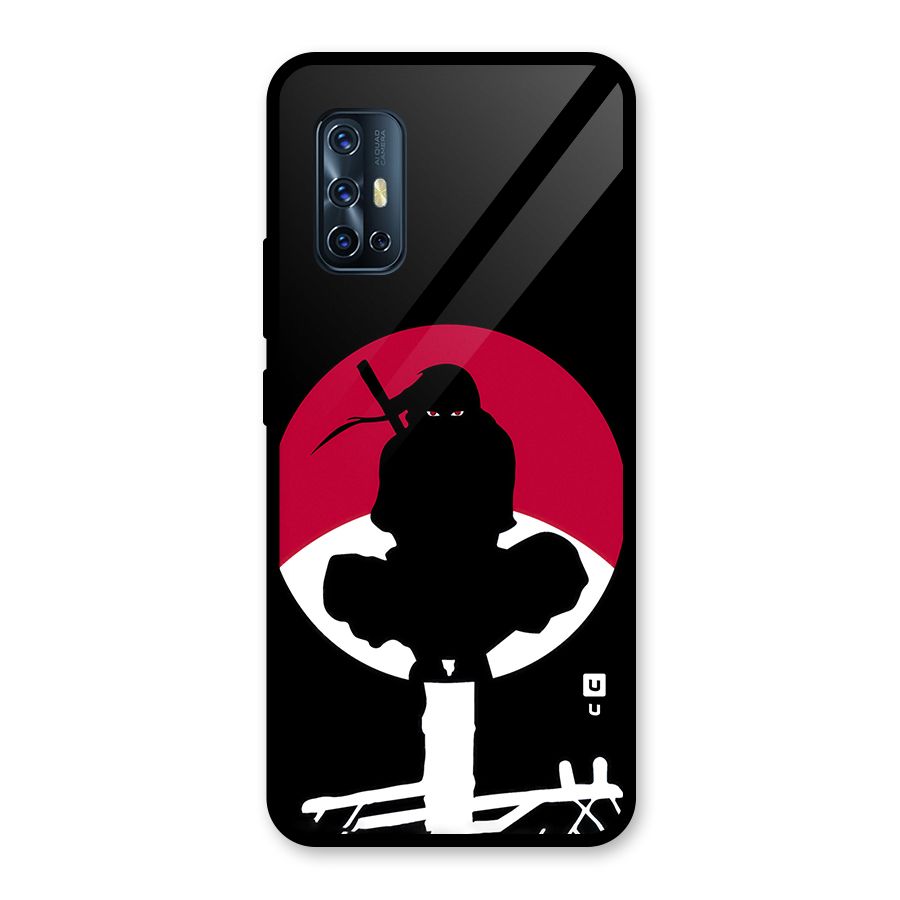 Uchiha Itachi Minimalist Glass Back Case for Vivo V17