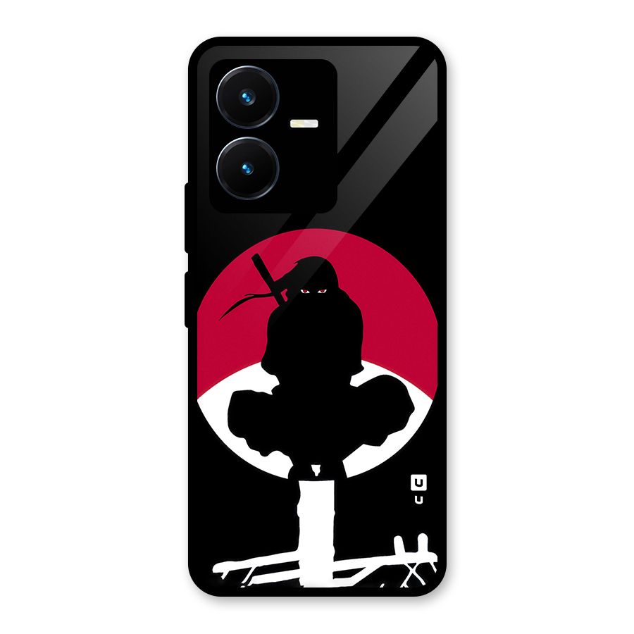 Uchiha Itachi Minimalist Glass Back Case for Vivo Y22