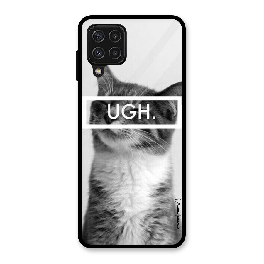 Ugh Kitty Glass Back Case for Galaxy A22 4G