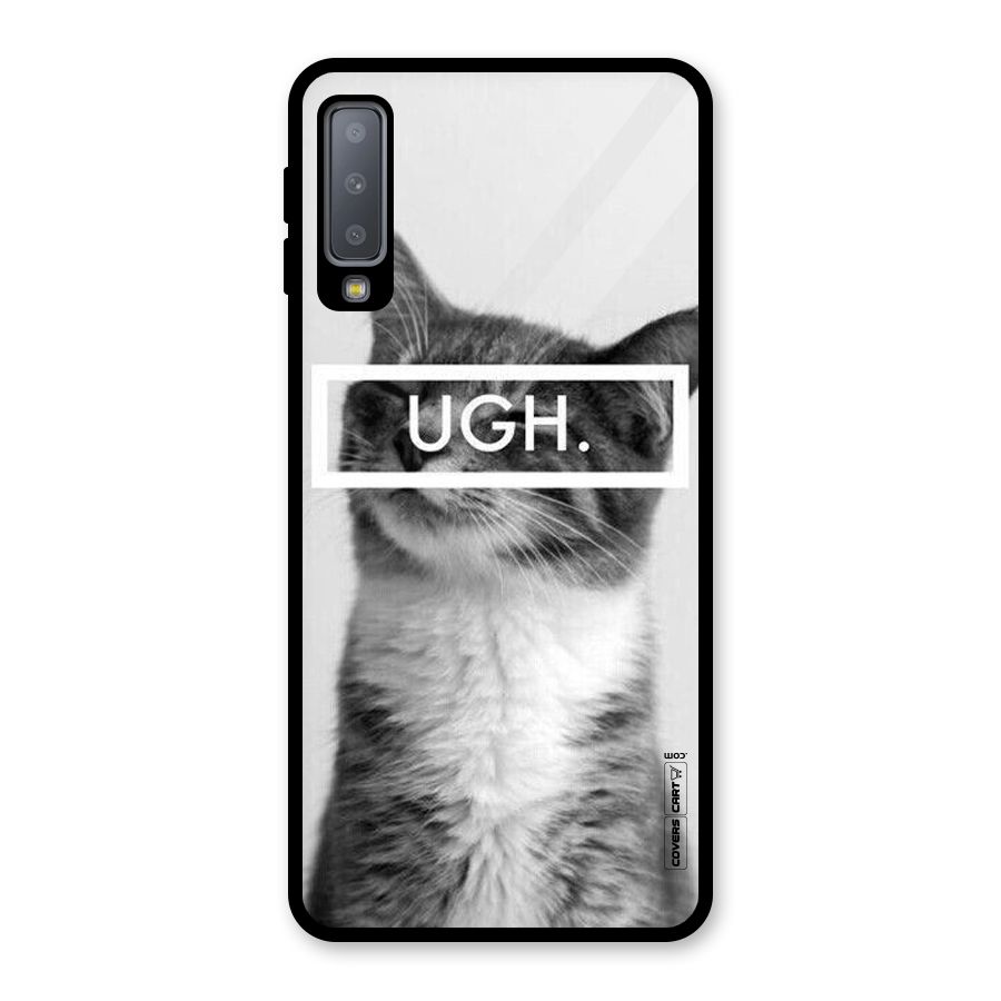 Ugh Kitty Glass Back Case for Galaxy A7 (2018)