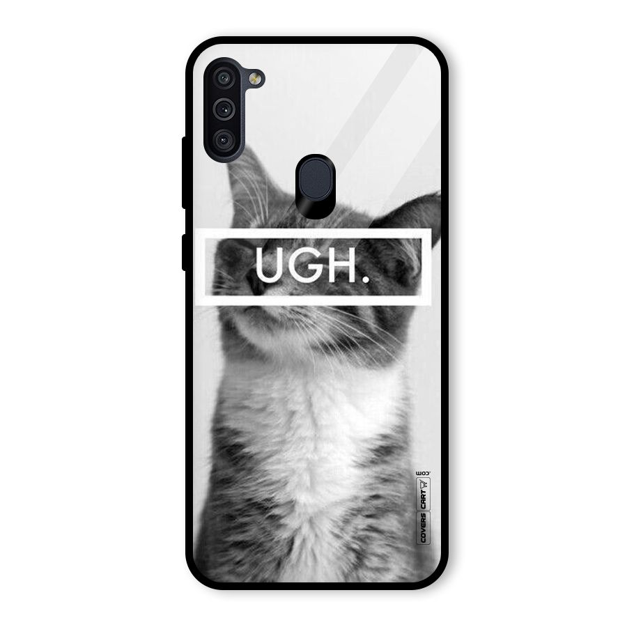 Ugh Kitty Glass Back Case for Galaxy M11