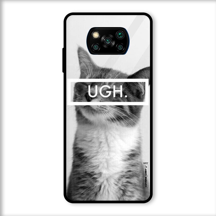 Ugh Kitty Glass Back Case for Poco X3