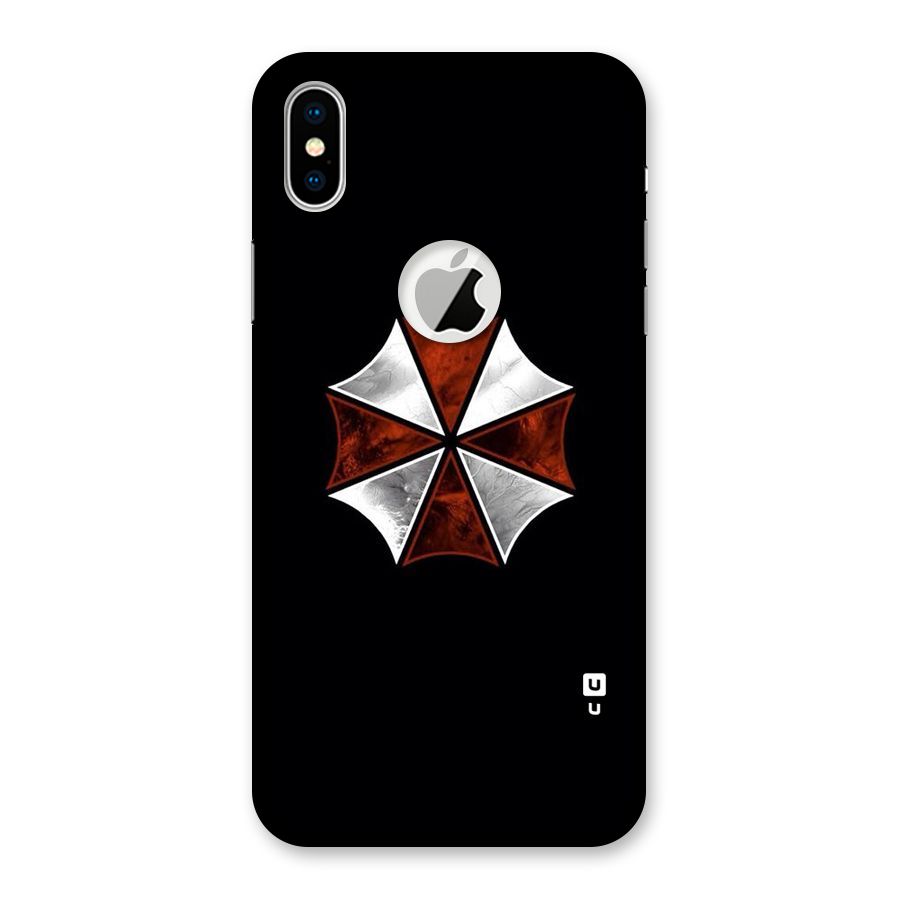 Umbrella Design Back Case for iPhone X Logo Cut