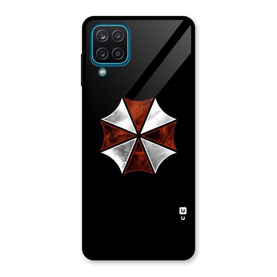 Umbrella Design Glass Back Case for Galaxy A12