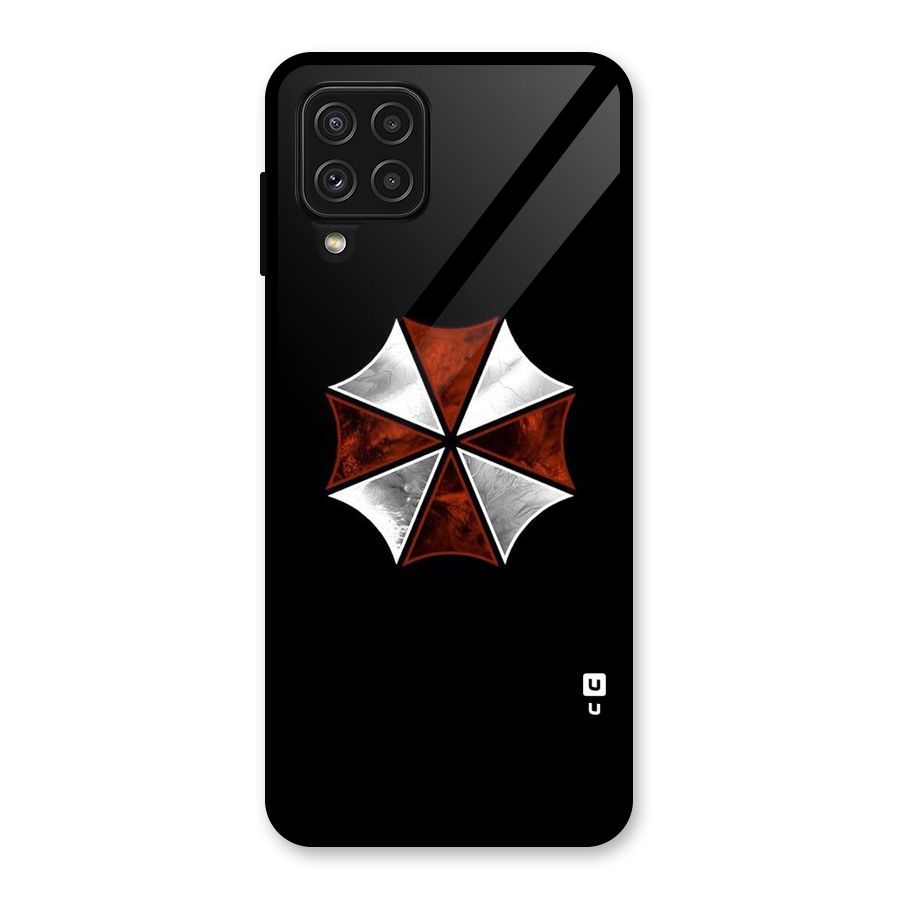 Umbrella Design Glass Back Case for Galaxy A22 4G