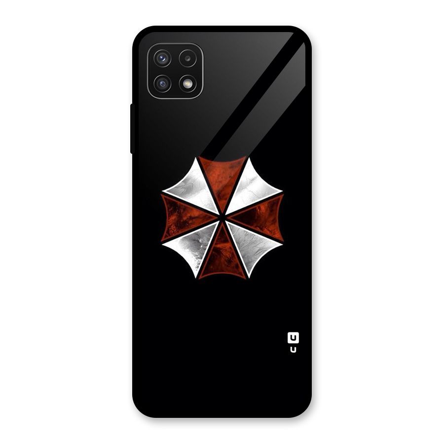 Umbrella Design Glass Back Case for Galaxy A22 5G