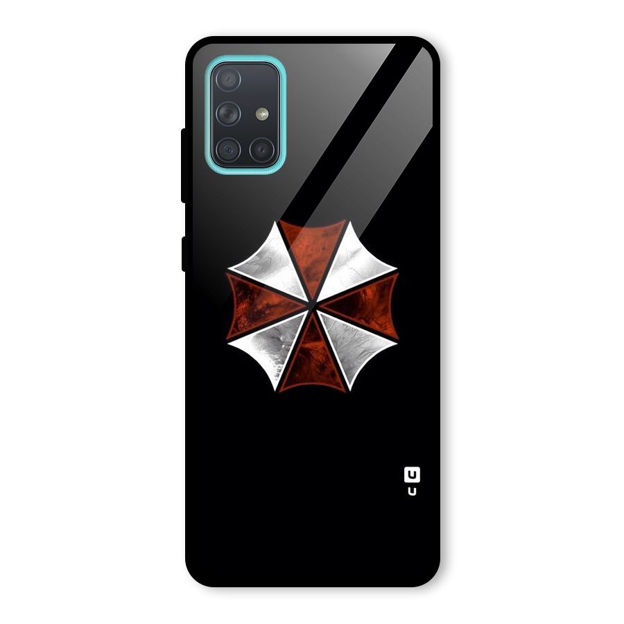 Umbrella Design Glass Back Case for Galaxy A71