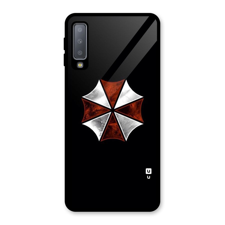Umbrella Design Glass Back Case for Galaxy A7 (2018)