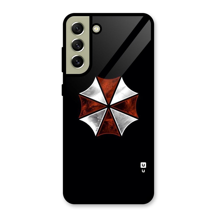 Umbrella Design Glass Back Case for Galaxy S21 FE 5G