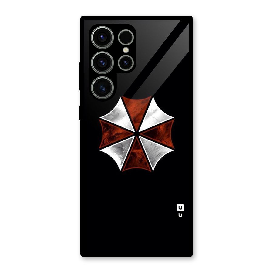 Umbrella Design Glass Back Case for Galaxy S23 Ultra