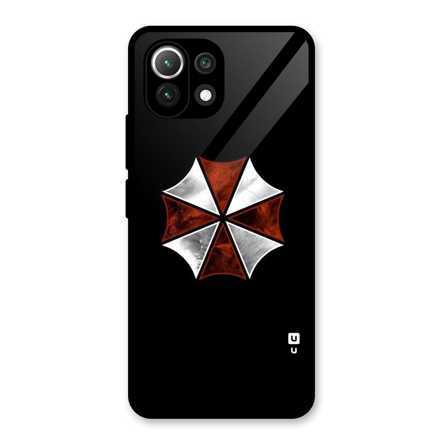 Umbrella Design Glass Back Case for Mi 11 Lite