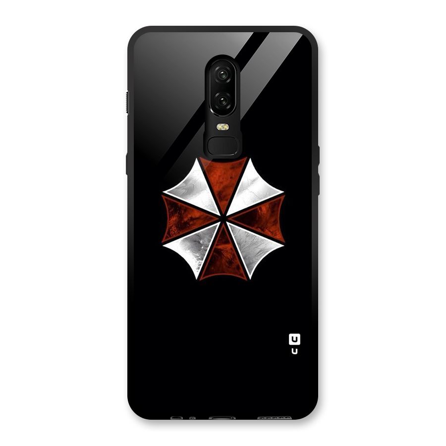 Umbrella Design Glass Back Case for OnePlus 6