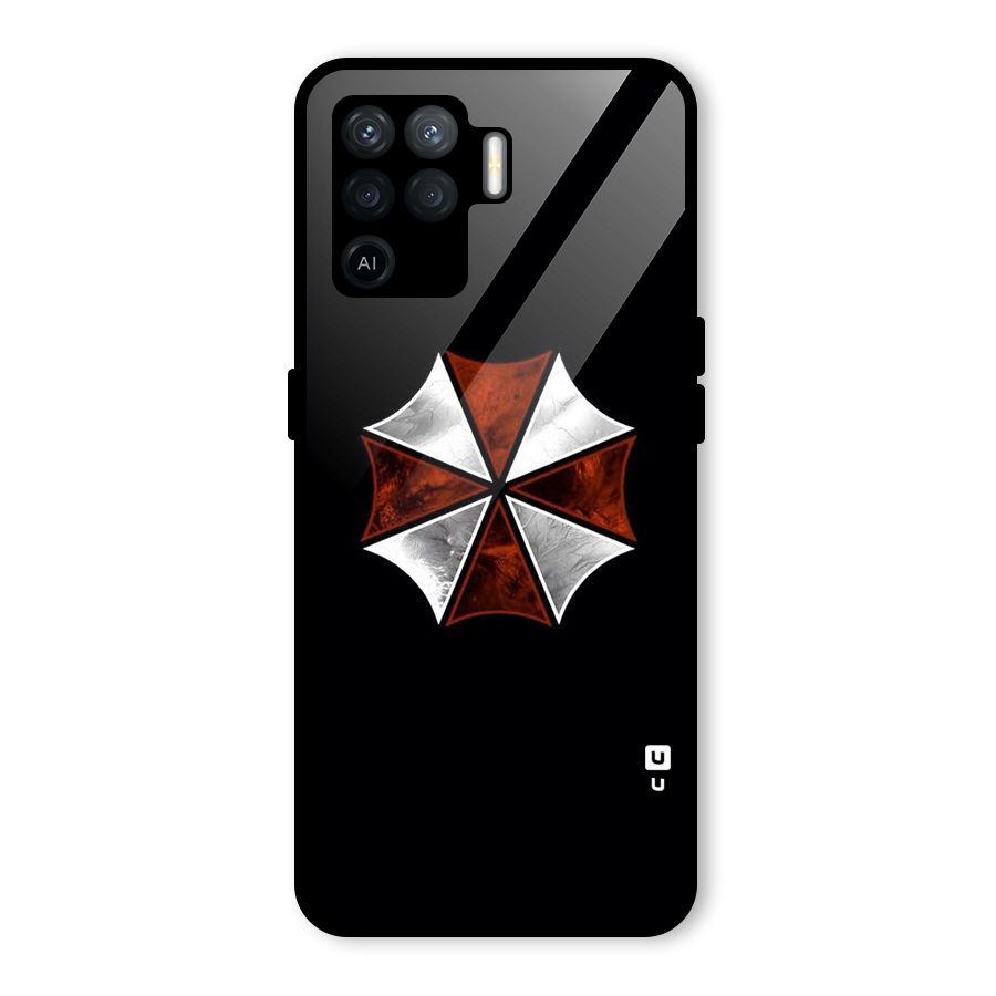 Umbrella Design Glass Back Case for Oppo F19 Pro