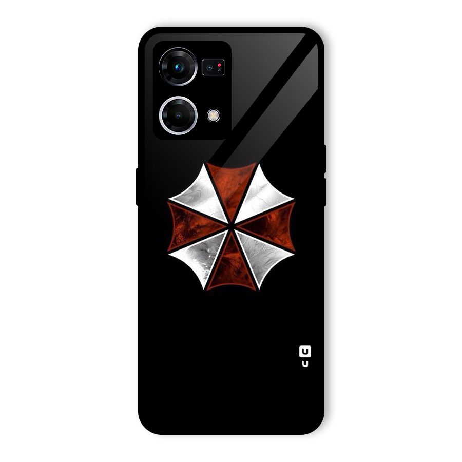 Umbrella Design Glass Back Case for Oppo F21 Pro 4G