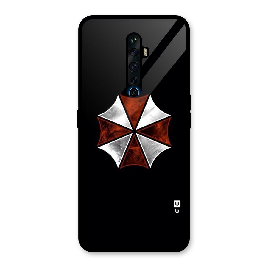 Umbrella Design Glass Back Case for Oppo Reno2 F