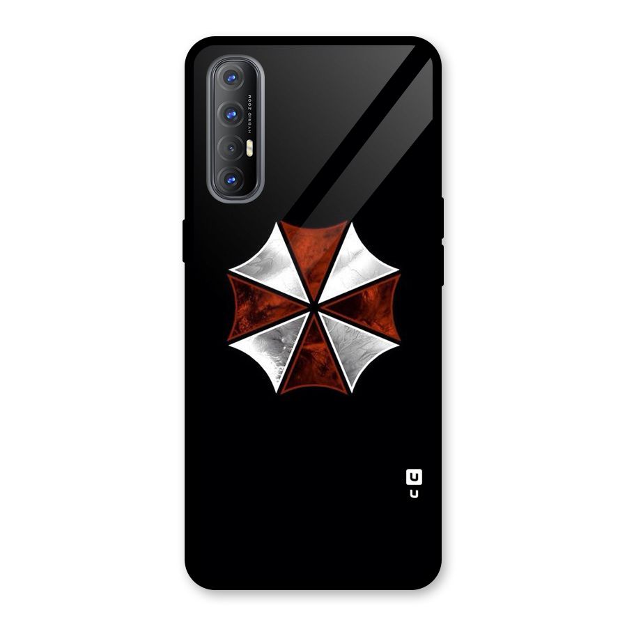 Umbrella Design Glass Back Case for Oppo Reno3 Pro
