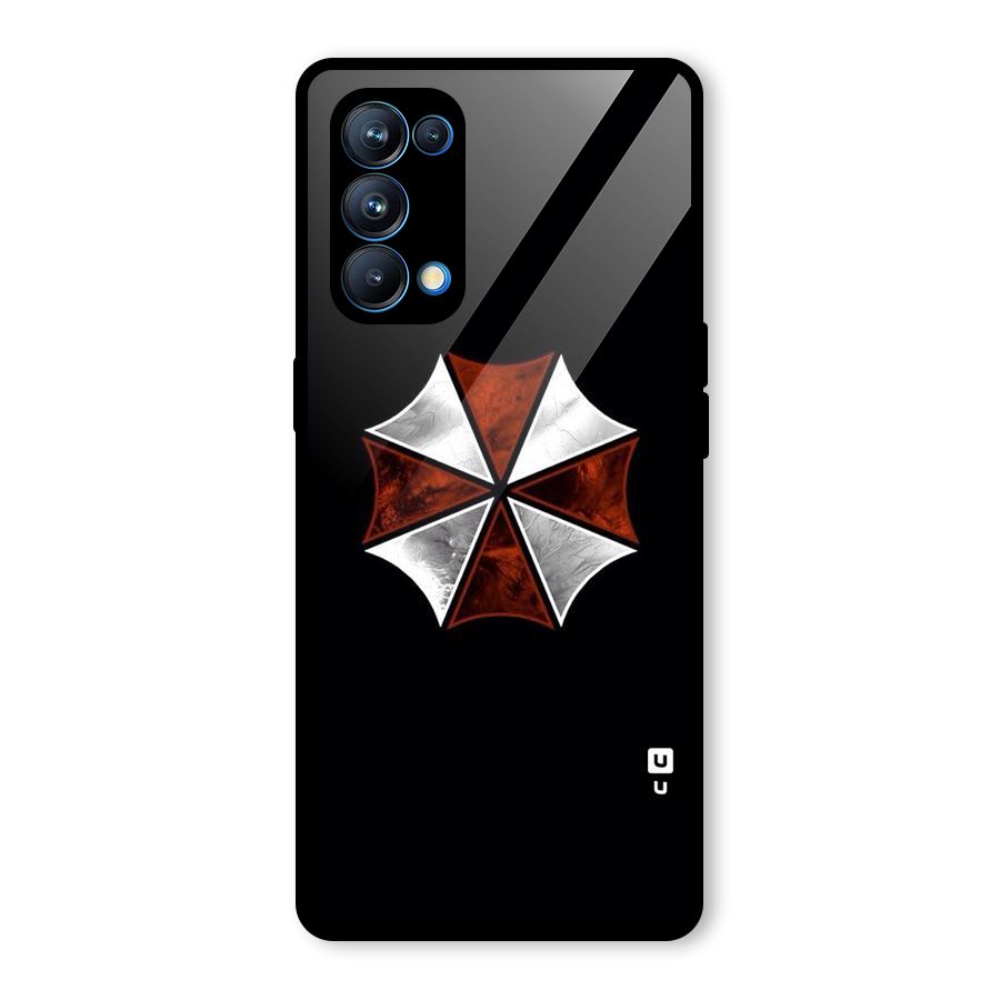Umbrella Design Glass Back Case for Oppo Reno5 Pro 5G