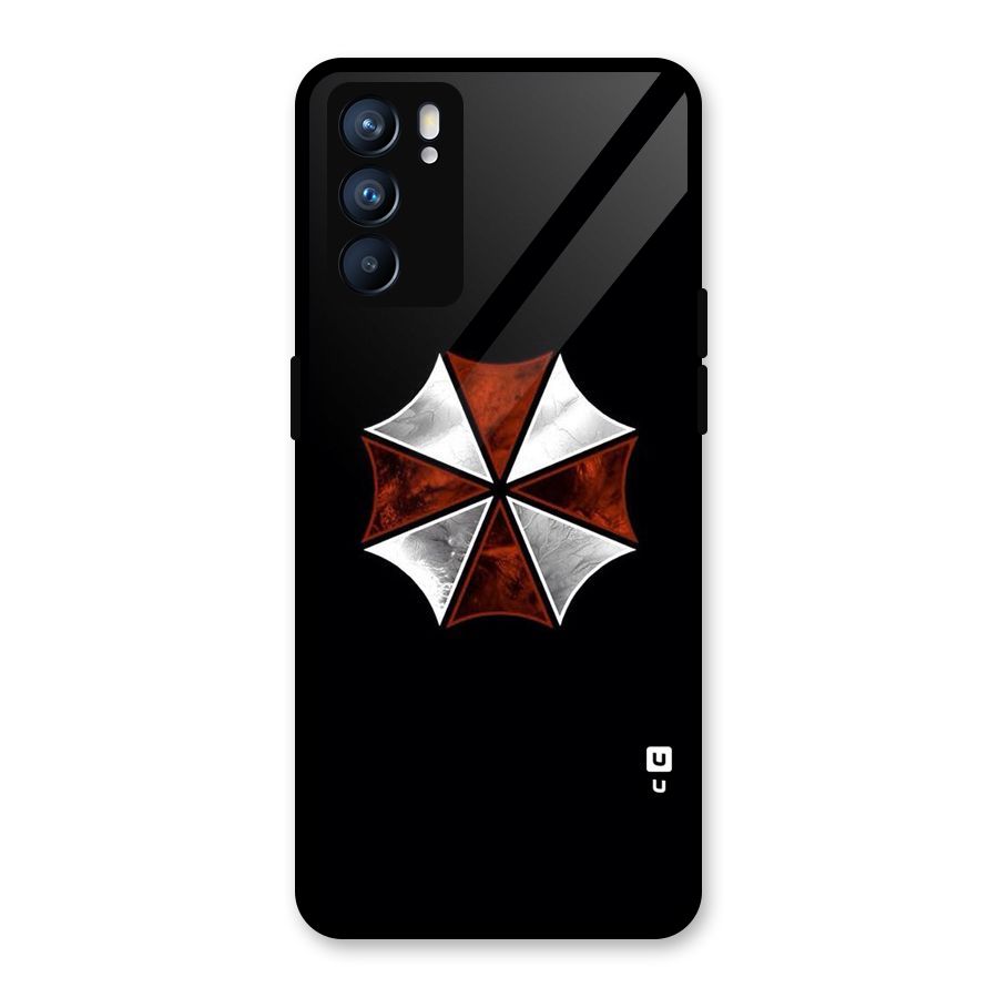 Umbrella Design Glass Back Case for Oppo Reno6 5G