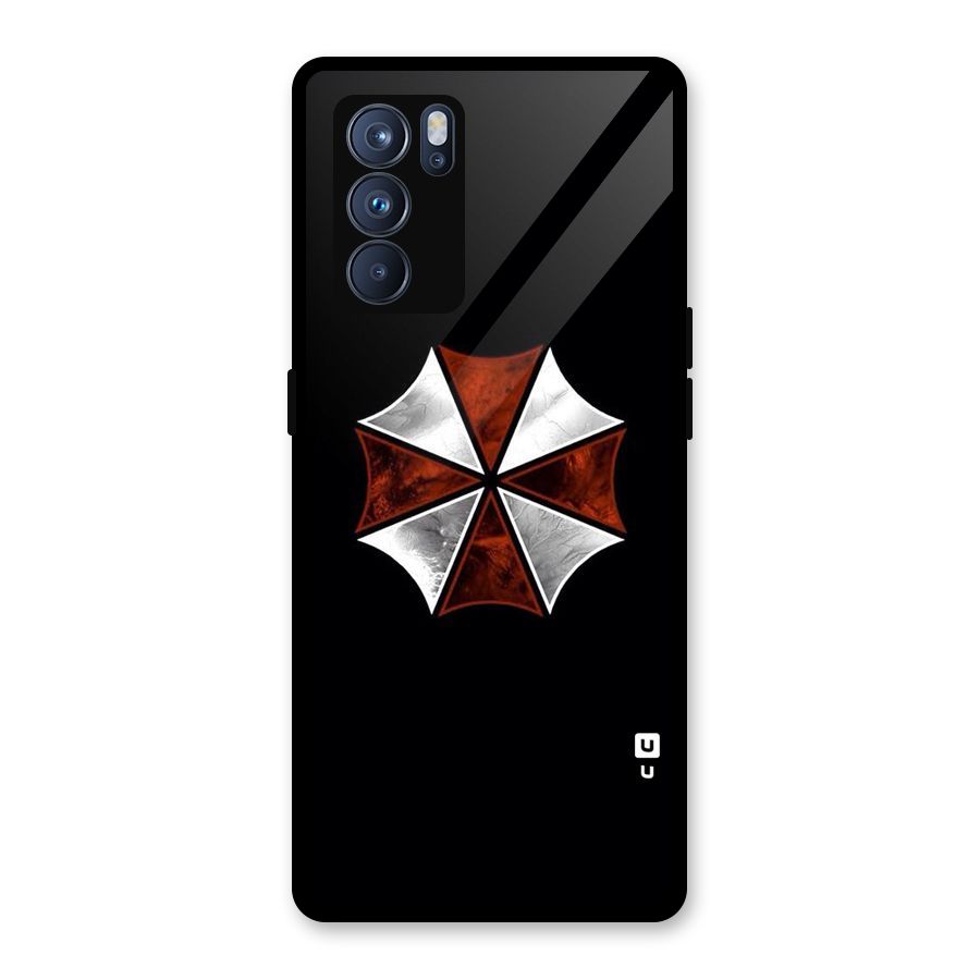 Umbrella Design Glass Back Case for Oppo Reno6 Pro 5G