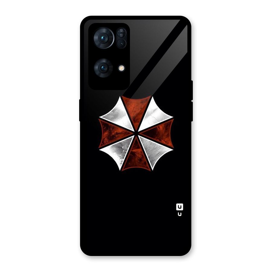 Umbrella Design Glass Back Case for Oppo Reno7 Pro 5G